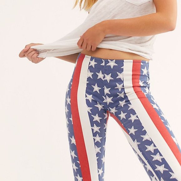 FREE PEOPLE Penny Stars & Stripes Jeans LAST PAIR! - Picture 4 of 10